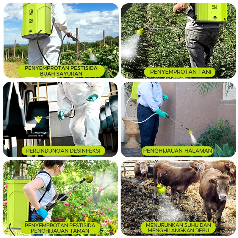 ZACK Alat Semprot Tangki Sprayer Manual 18 Liter dan Sprayer Elektrik ZP029, Solusi Praktis untuk Petani Modern