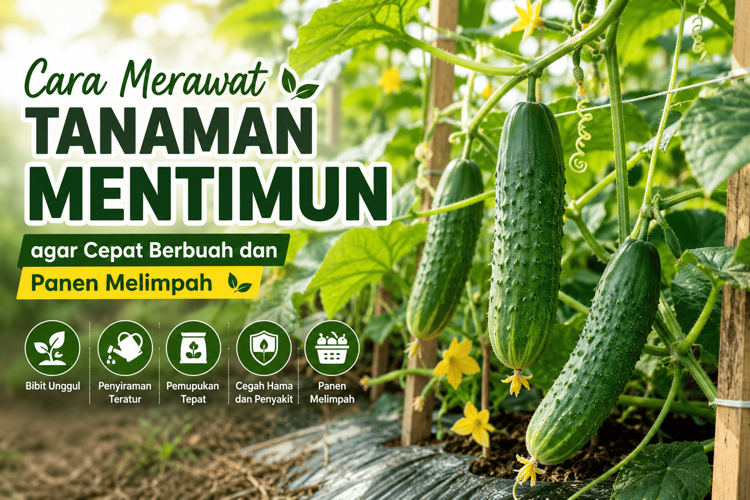 Cara Merawat Tanaman Mentimun agar Cepat Berbuah dan Panen Melimpah