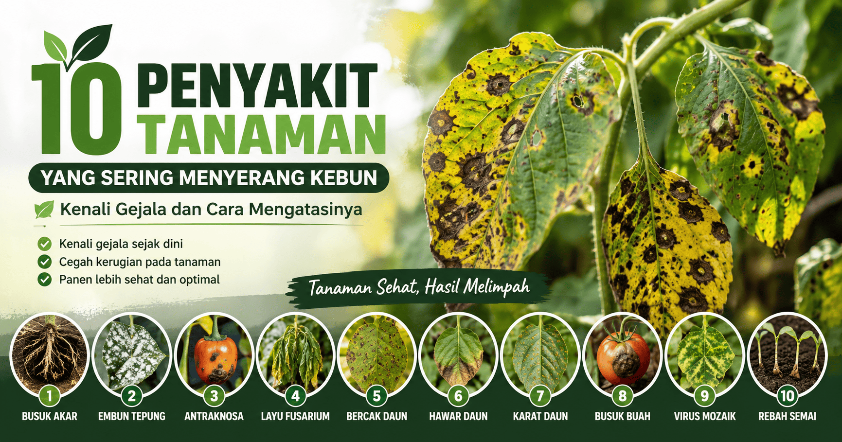 10 Penyakit Tanaman yang Sering Menyerang Kebun dan Cara Mengatasinya
